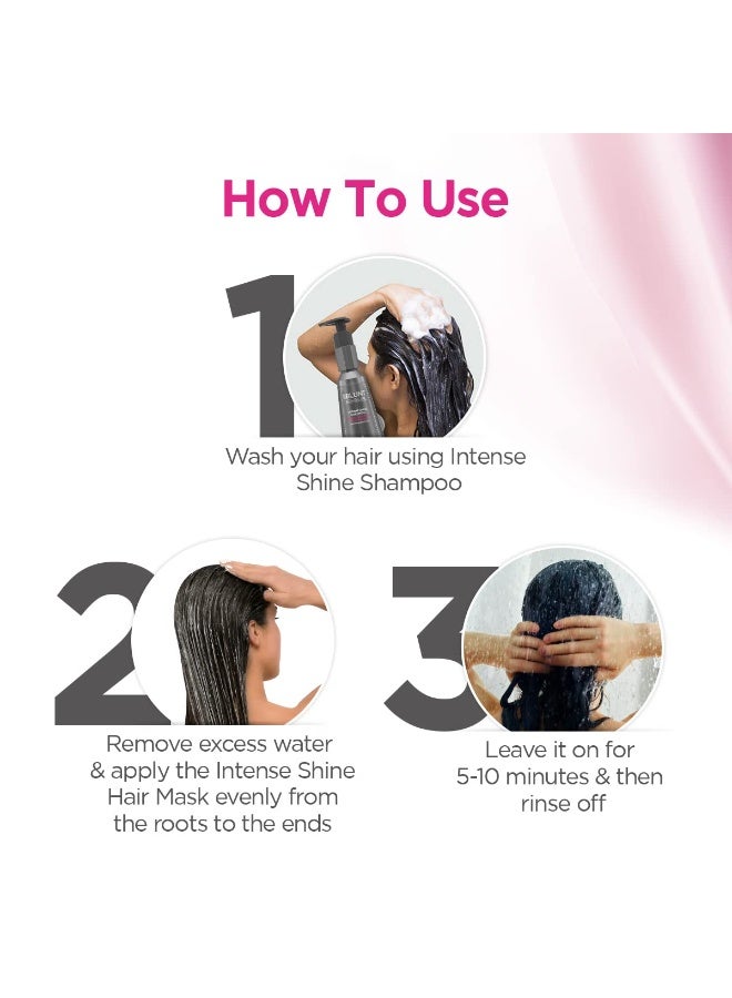 Bblunt Intense Shine Hair Mask with Rice & Silk Protein for Softer, Smoother & Shinier Hair | Softens & Smoothens Hair* | Adds Shine* | For Men & Women | 250 g - Image 3